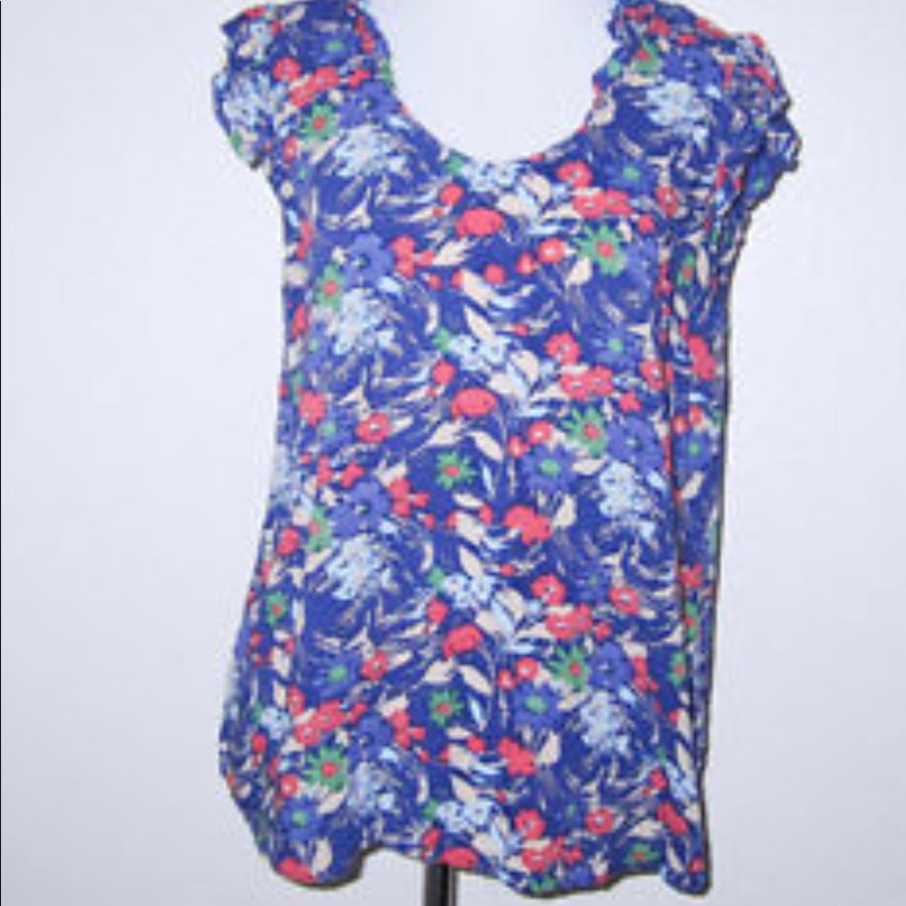Anthropologie sleeveless silk blouse